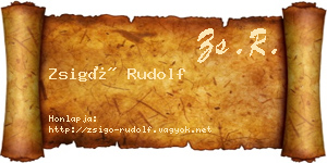 Zsigó Rudolf névjegykártya